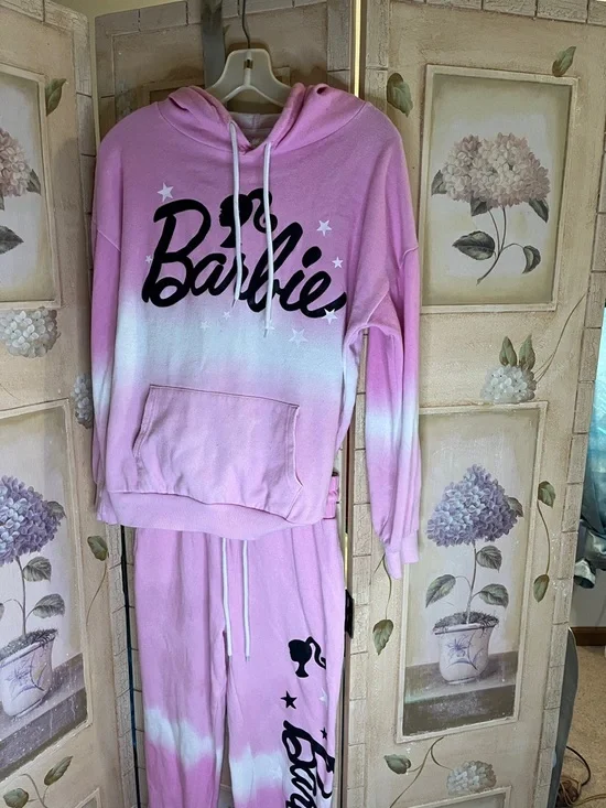 Barbie Pink and White Ombre Hoodie & Joggers Set - Picture 1 of 6